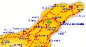 Road and distances map - List of roads, road map, distances between municipalities, map of average daily traffic. 